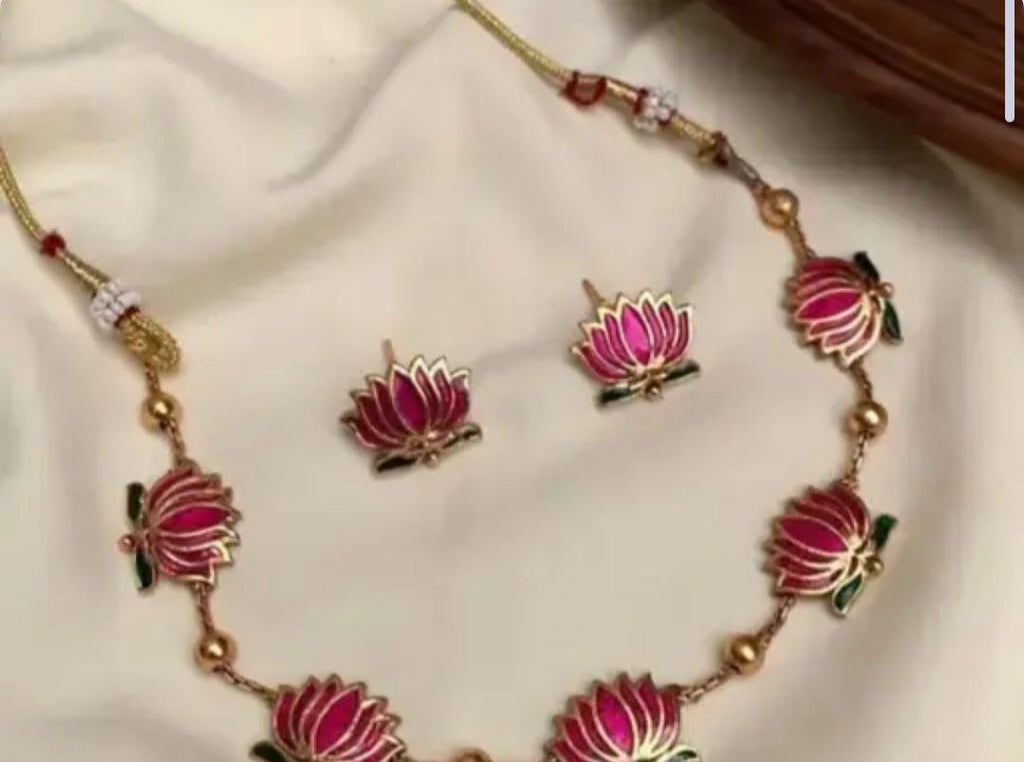 Gold Plated Necklace & Earrings